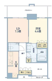 グラングリーン大阪THE NORTH RESIDENCE【18階】の間取り