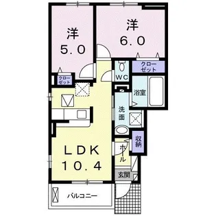 ヴィッラ・フジヤ V【1階】の間取り