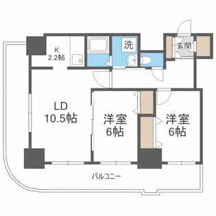 ティアラタワー中島倶楽部(II)【14階】の間取り