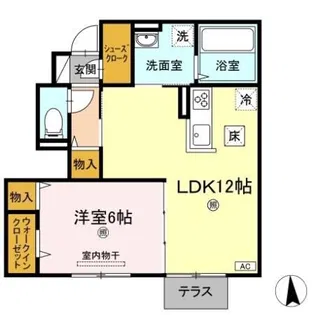 エマーブルM c【1階】の間取り