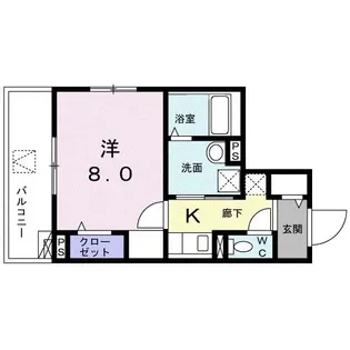 ロワモンターニュ【4階】の間取り