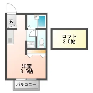 フローラ泉町【1階】の間取り