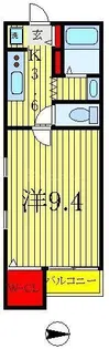 プロウノン高砂【1階】の間取り