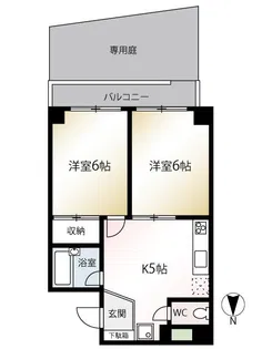 エスポワールII【1階】の間取り