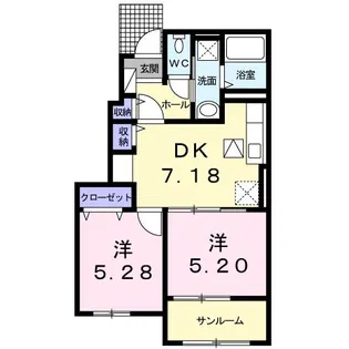 エテルノ・グレイスビュー【1階】の間取り