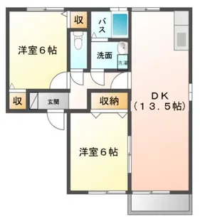ハーフムーン【2階】の間取り