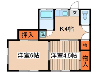 本村荘【2階】の間取り