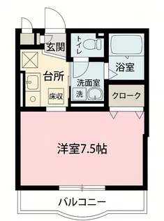 ベルメゾン蘇我【1階】の間取り