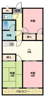 レジデンス氷上【1階】の間取り