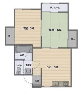 Oハイツ【2階】の間取り