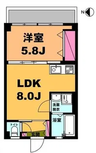 月村マンションNo.7【5階】の間取り