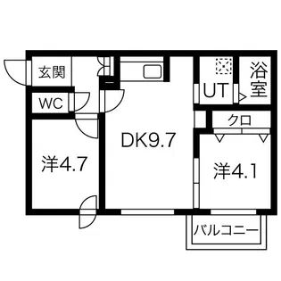 ラフィナート北円山【4階】の間取り