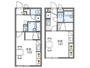 レオパレスグリーンリーフ【1階】の間取り