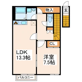 グリーンメール菊陽【2階】の間取り