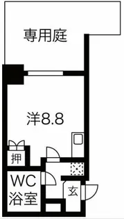 CLASS HILLS 難波南【1階】の間取り