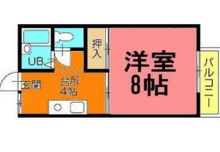 ヴェール六万寺【2階】の間取り