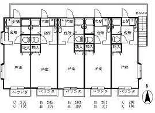 ヴィラ中野A棟【1階】の間取り