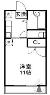 静岡県浜松市中央区半田山5【アパート】の間取り