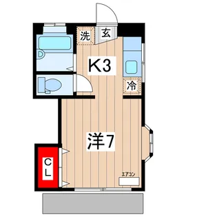 Ysフラッツ B棟【1階】の間取り