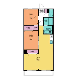 プレジール尾平A棟【1階】の間取り