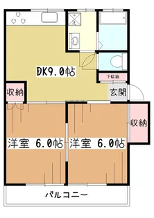 サニーハイツ【1階】の間取り