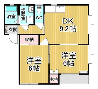 ビュースズキB【1階】の間取り