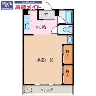 クレアトゥール伊勢志摩【3階】の間取り