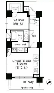 エスティメゾン四谷坂町【5階】の間取り