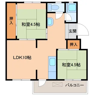 滑石団地D棟【3階】の間取り