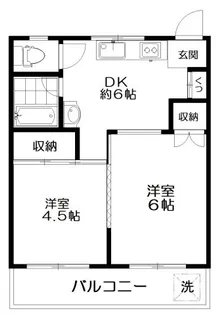 石神井ハイツ【2階】の間取り