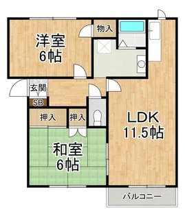 イーストコート壱番館【2階】の間取り