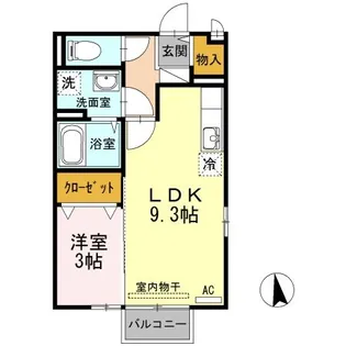 アクシス南島田 D棟【2階】の間取り