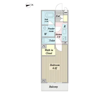 ライズ六町【1階】の間取り