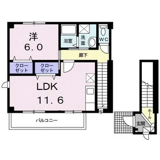 パティオ・テラヤマ【2階】の間取り