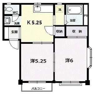 ニューエリール篠塚B【2階】の間取り