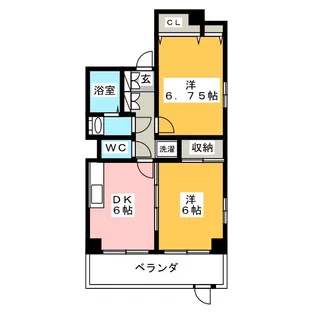 第5アヅマビル【2階】の間取り