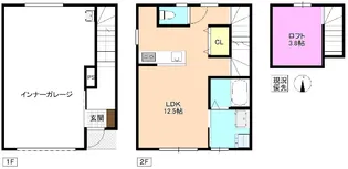 シンフォニック・ガレージ【1階】の間取り