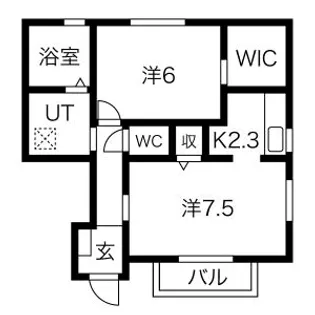 プルミエ・ラムール【1階】の間取り