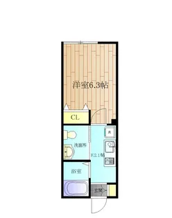 エルミタージュ・堀ノ内【1階】の間取り