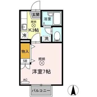 サンシャインパレスA/B B棟【2階】の間取り