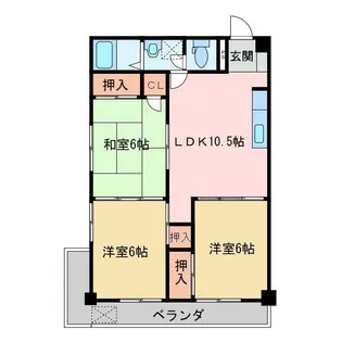 第7越智マンション【1階】の間取り