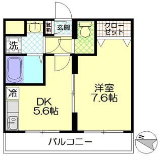 クレストパル【4階】の間取り