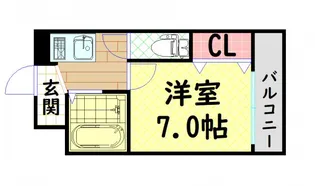 モンテ・アズーロ北浜【3階】の間取り