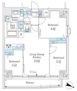 東京都板橋区清水町【マンション】の間取り