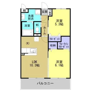 エンジェル【1階】の間取り