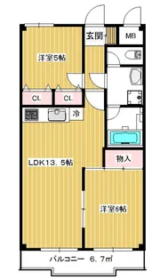グリーンヴァレー松澤【5階】の間取り