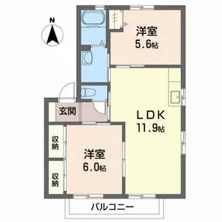 グリーンヒルズ瀬野西【2階】の間取り