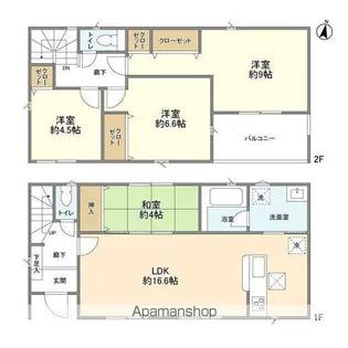 千葉県柏市弥生町【一戸建】の間取り