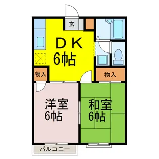 エルディム東【2階】の間取り