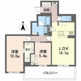 Apaiser Ouest【1階】の間取り